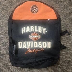 Harley-Davidson Black and Orange Backpack